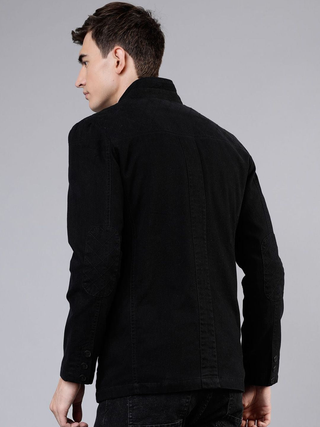 HIGHLANDER Men Cotton Open Front Jacket