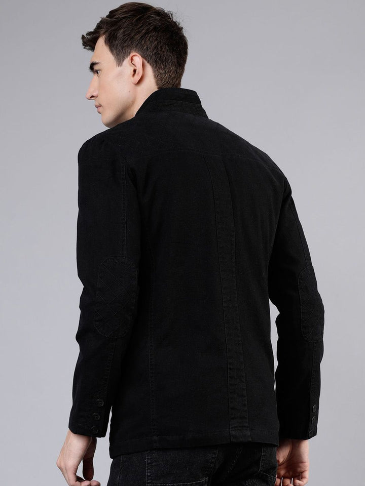 HIGHLANDER Men Cotton Open Front Jacket