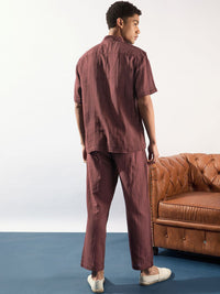 DENNISON Pure Cotton Oversized Shirt With Trousers Co-Ords
