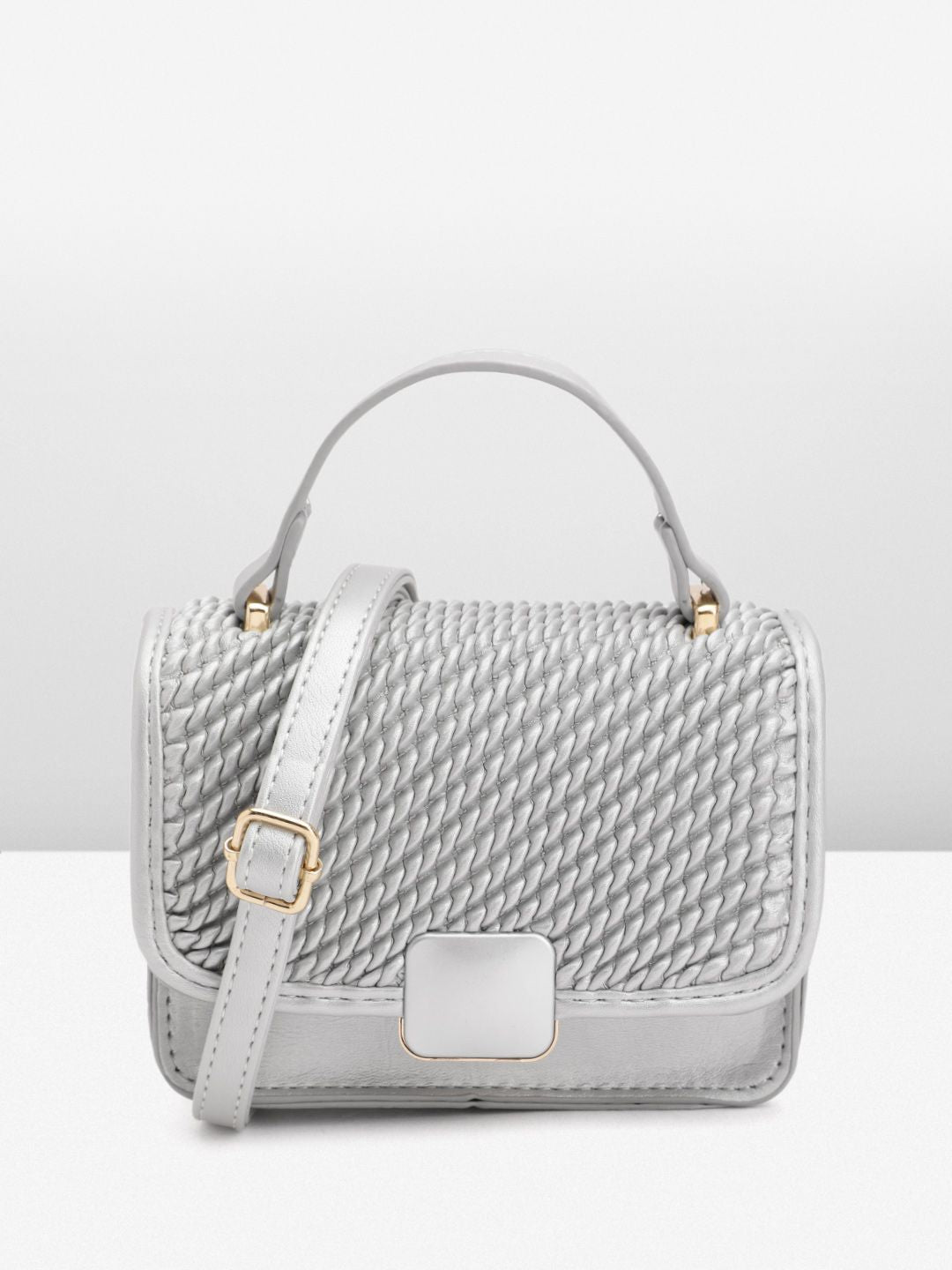 DressBerry Textured Structured Satchel