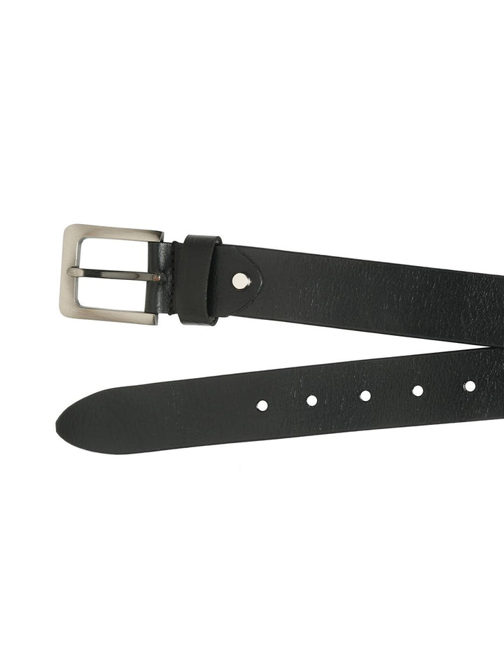 Teakwood Leathers Men Textured Push Pin Closure Leather Belt