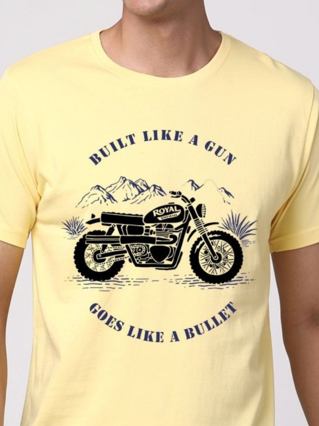 ADRO Men Graphic Printed Round Neck Cotton T-shirt
