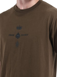 RARE RABBIT Men Graphic Printed Round Neck Cotton T-shirt