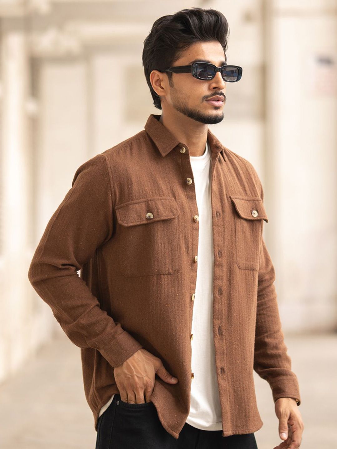 Powerlook Men Opaque Casual Shirt