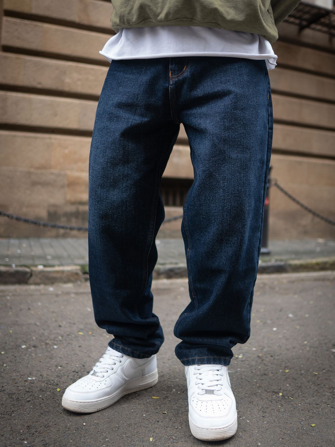Powerlook Men Relaxed Fit Mildly Distressed Light Fade Jeans