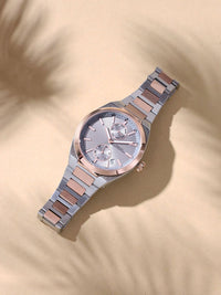 Sambungan Perancis Lelaki Dail Corak & Gelang Keluli Tahan Karat Analog Watch FCH03RTM