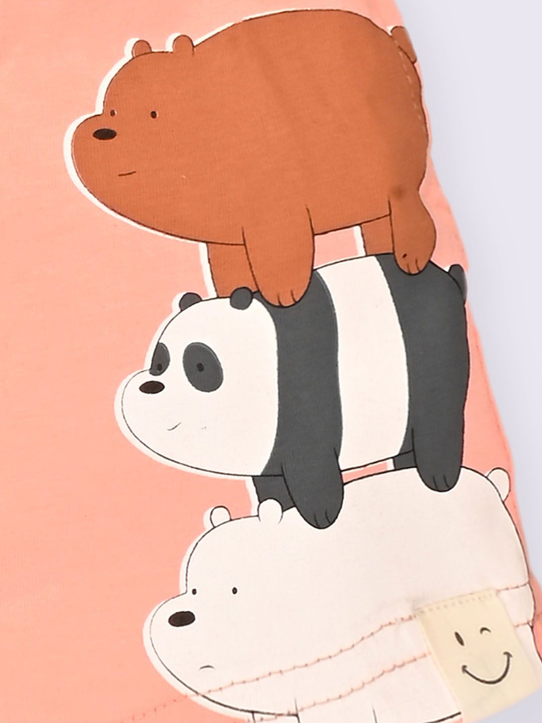Happy Faces Boys We Bare Bears Printed Cotton Shorts