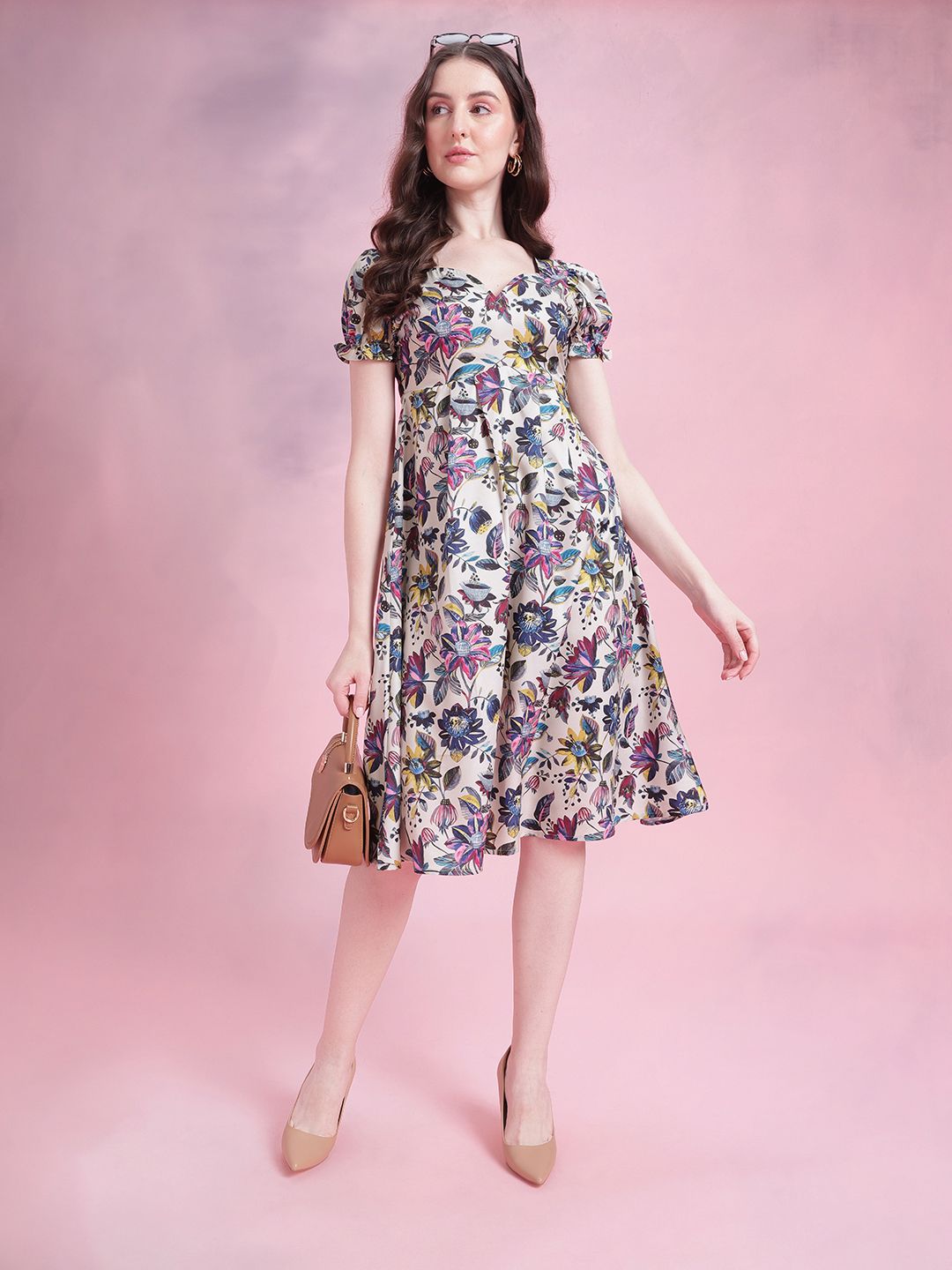 DressBerry Floral Fit& Flare Dress