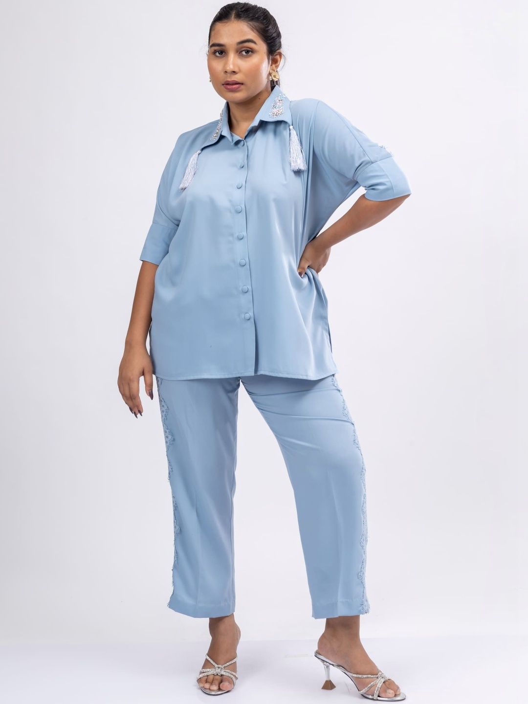 Mamicha Shirt Collar Shirt & Trousers Co-Ords