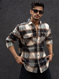 Powerlook Men Tartan Checks Opaque Checked Casual Shirt