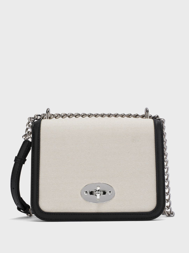 Lino Perros Colourblocked Structured Shoulder Bag With Detachable Sling Strap