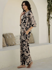 SANSKRUTIHOMES Women Floral Printed Pure Cotton Night suit