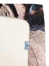 KLOTTHE Purple & Beige Animal Printed Dilengkapi 400 TC King 7D Cadar dengan 2 Sarung Bantal