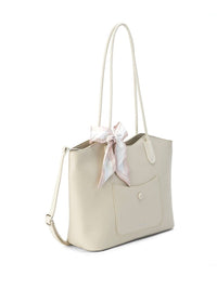 Lino Perros Colourblocked Oversized Bucket Tote Bag with Bow Detail