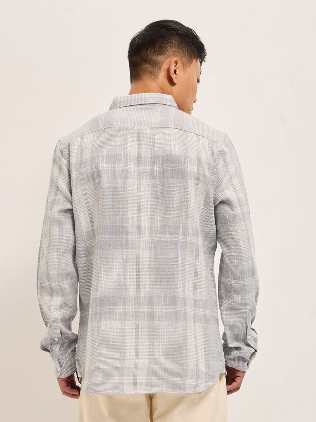 THE BEAR HOUSE Men Slim Fit Opaque Checked Casual Shirt