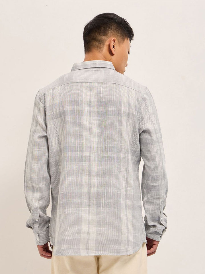 THE BEAR HOUSE Men Slim Fit Opaque Checked Casual Shirt