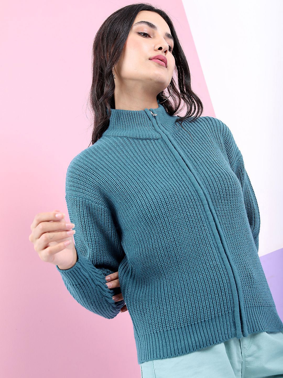 Tokyo Talkies Women Cable Knit Pullover