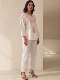 House of Chikankari Embroidered Ethnic Cotton Top
