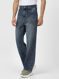 Urbano Fashion Men Loose Relaxed Fit Heavy Fade Jeans