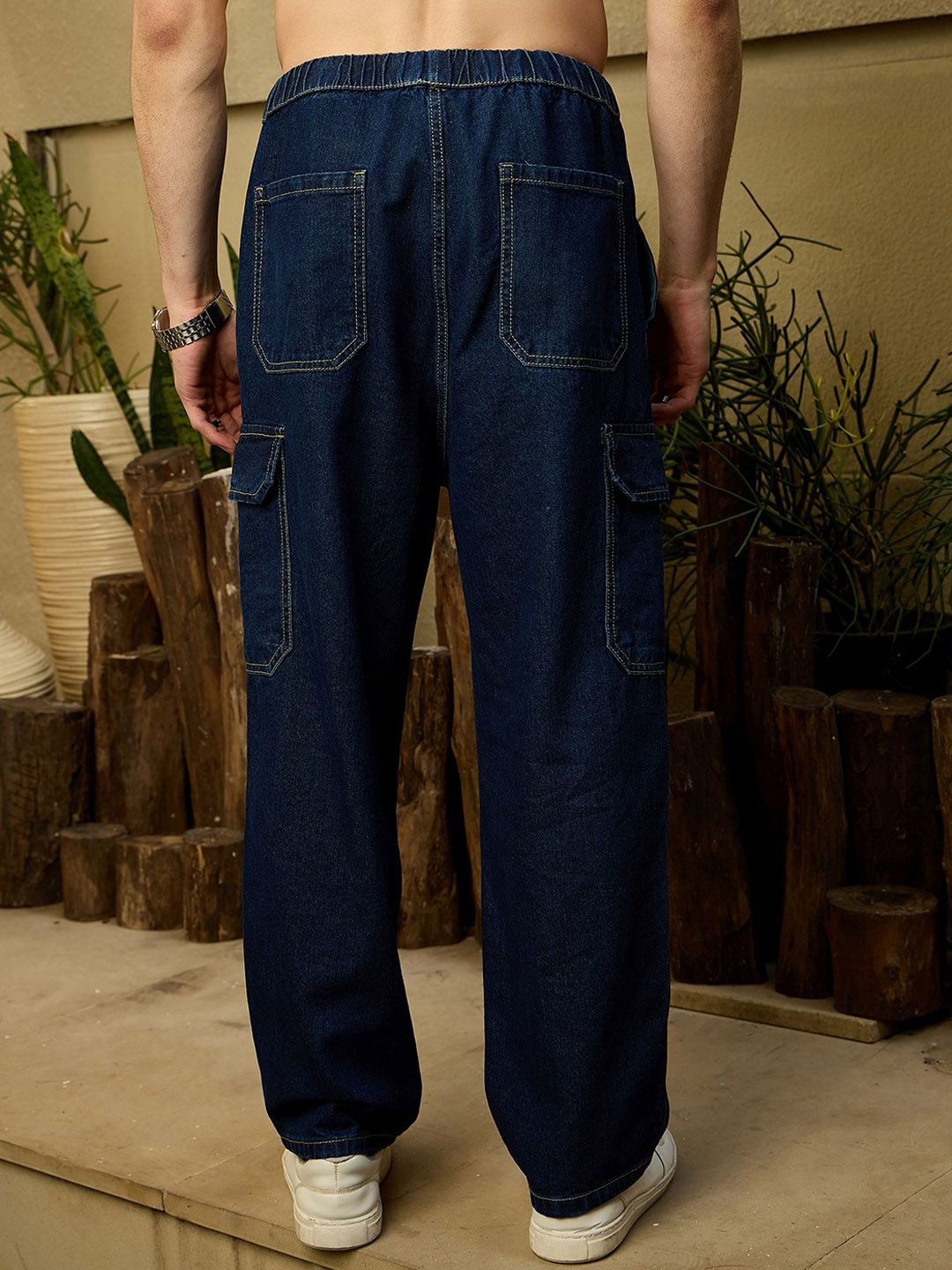 DENNISON Korean Baggy Fit Cargo Jeans