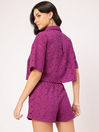 DressBerry Comfy & Stylish Pure Cotton Schiffli Co-Ords