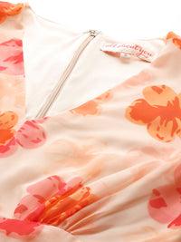 all about you Floral Print Puff Sleeve Sheath Dress