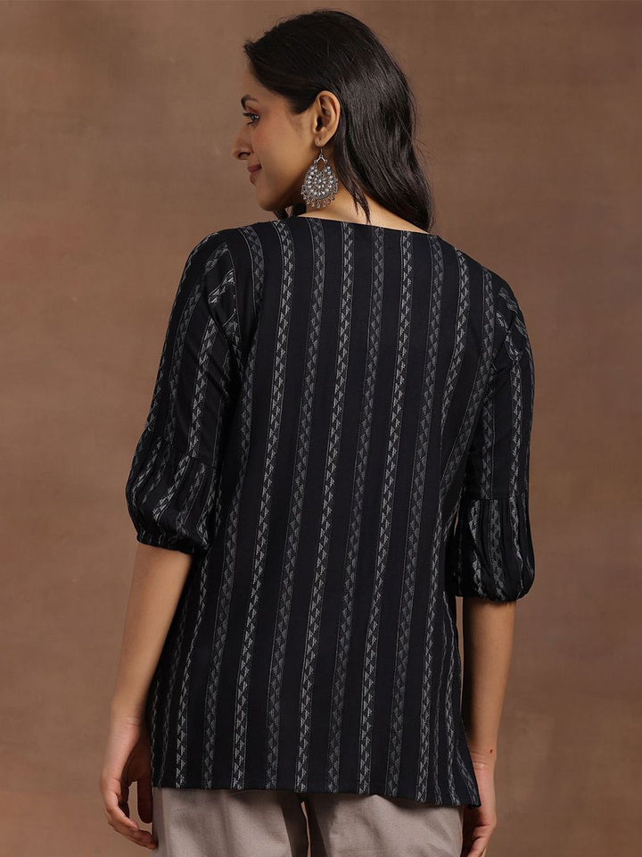 Libas Ethnic Motifs Woven Design V-Neck Pleated Kurti