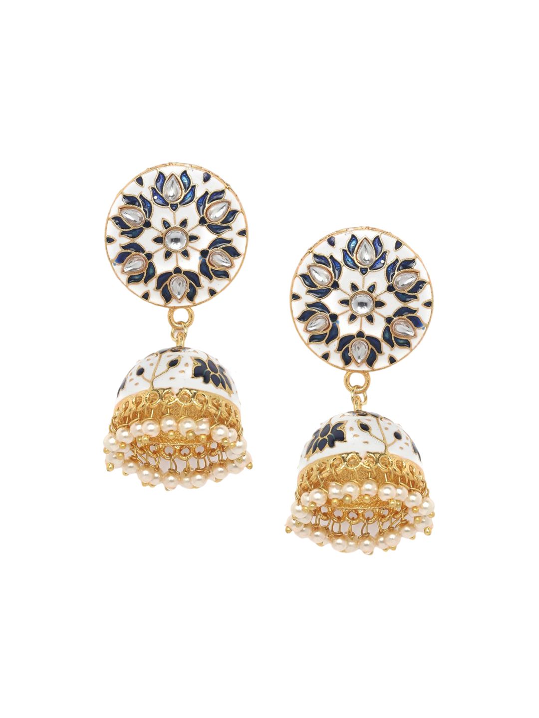Anouk Gold-Plated Dome Shaped Jhumkas