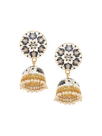 Anouk Gold-Plated Dome Shaped Jhumkas