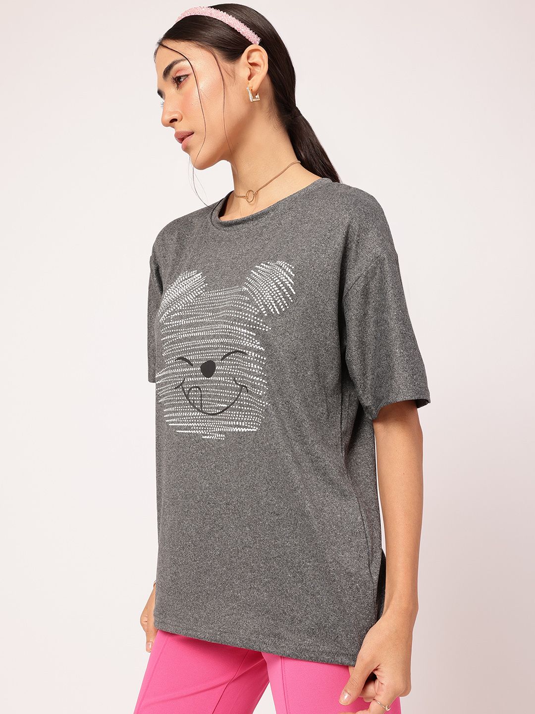 DressBerry Teddy Treasure Printed Relaxed Fit T-shirt