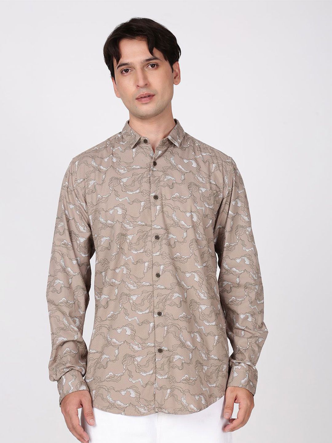 Bene Kleed Men Slim Fit Printed Casual Cotton Shirt