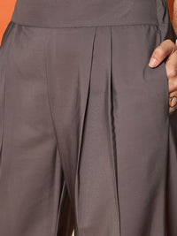 Antheaa Women Smart High-Rise Trousers