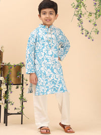 Cutiekins Boys Floral Printed Kurta with Pyjama