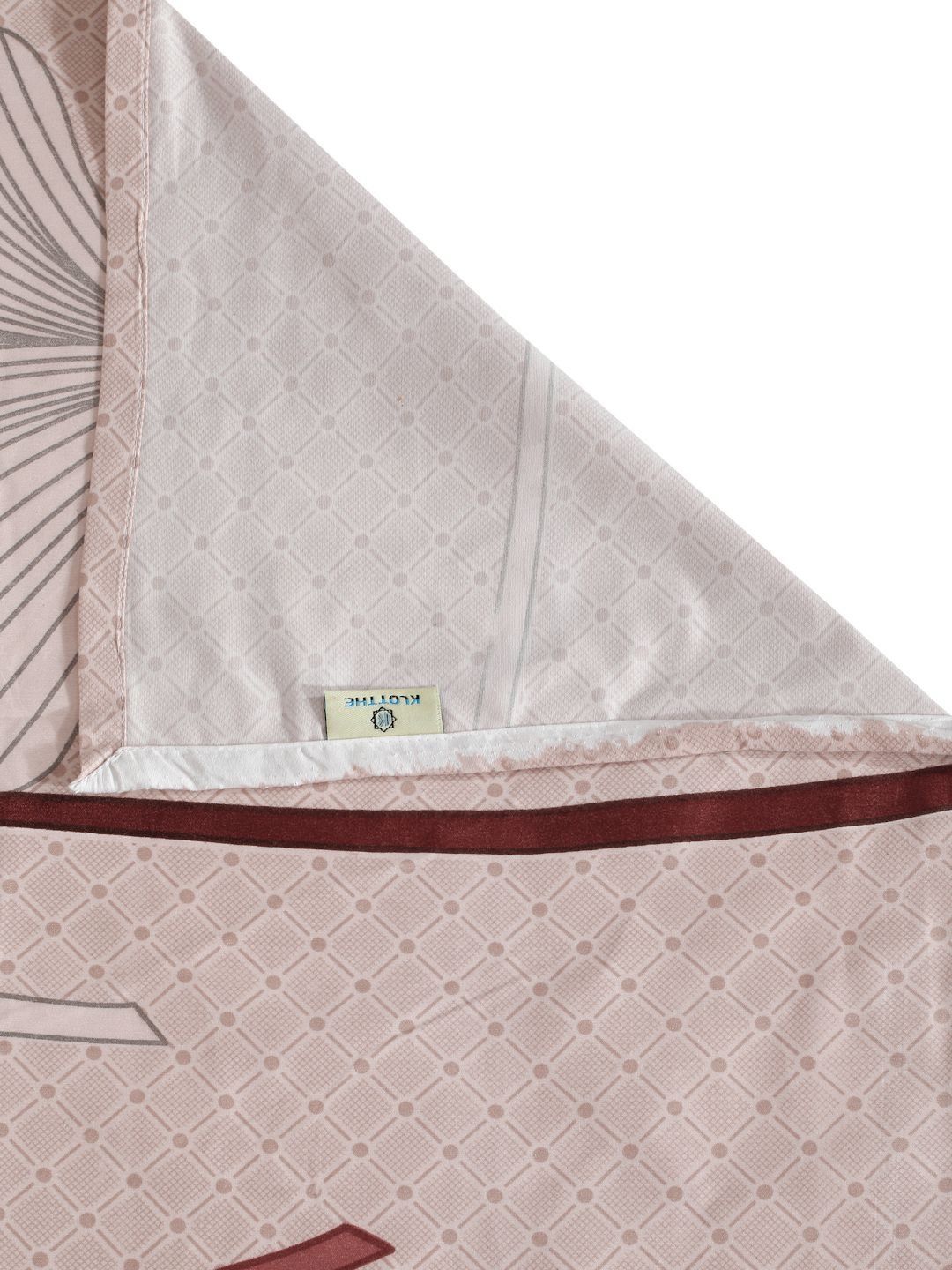 Myntra Elegant Homes Pink Leaf Polycotton 300 TC Single Fine Bedsheet with a Pillow Cover-89 x 59 inches
