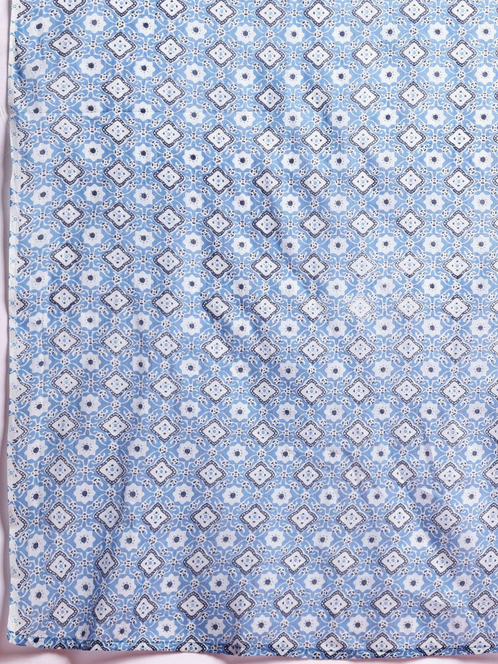 Anouk Ethnic Motifs Print Pure Cotton Kurta with Trousers & Dupatta