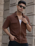 Powerlook Men Textured Oversized Casual Shirt