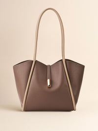 Lino Perros Colourblocked Oversized Structured Tote Bag with Tasselled