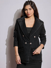 SASSAFRAS Comfort-Fit Double-Breasted Blazer