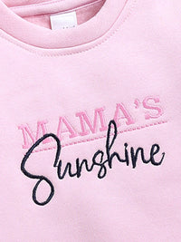 Moms Love Infant Girls Pure Cotton Sweatshirt With Joggers