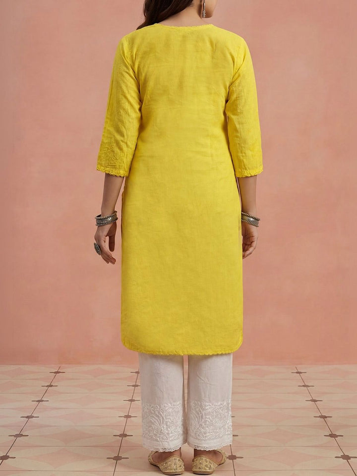 House of Chikankari Women Embroidered Chikankari Kurta