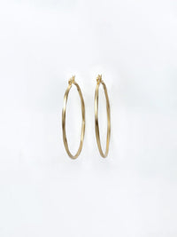 DressBerry Gold-Plated Contemporary Circular Hoop Earrings