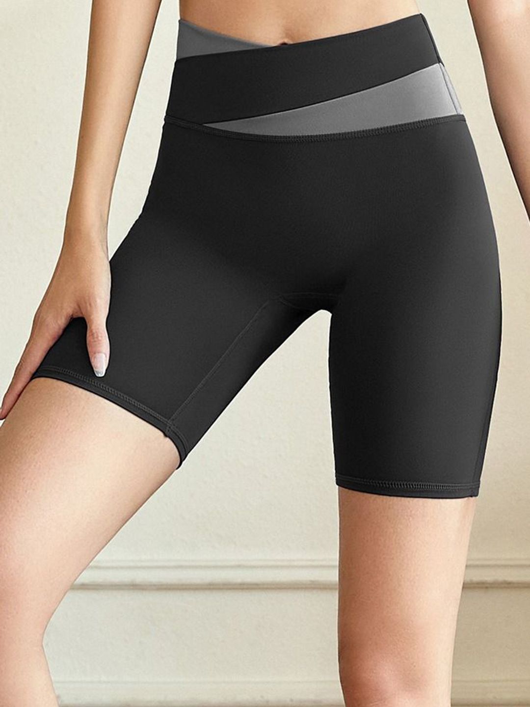HRX by Hrithik Roshan Women Slim Fit High-Rise Yoga Sports Shorts
