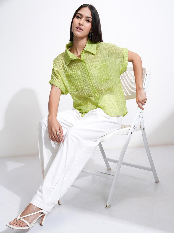 Tokyo Talkies Women Solid Relaxed Fit Shirt