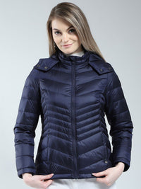Monte Carlo Women Solid Hooded Puffer Jacket