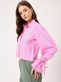 DressBerry Dreamy Designs Bell Sleeve Bow-Detail Shirt