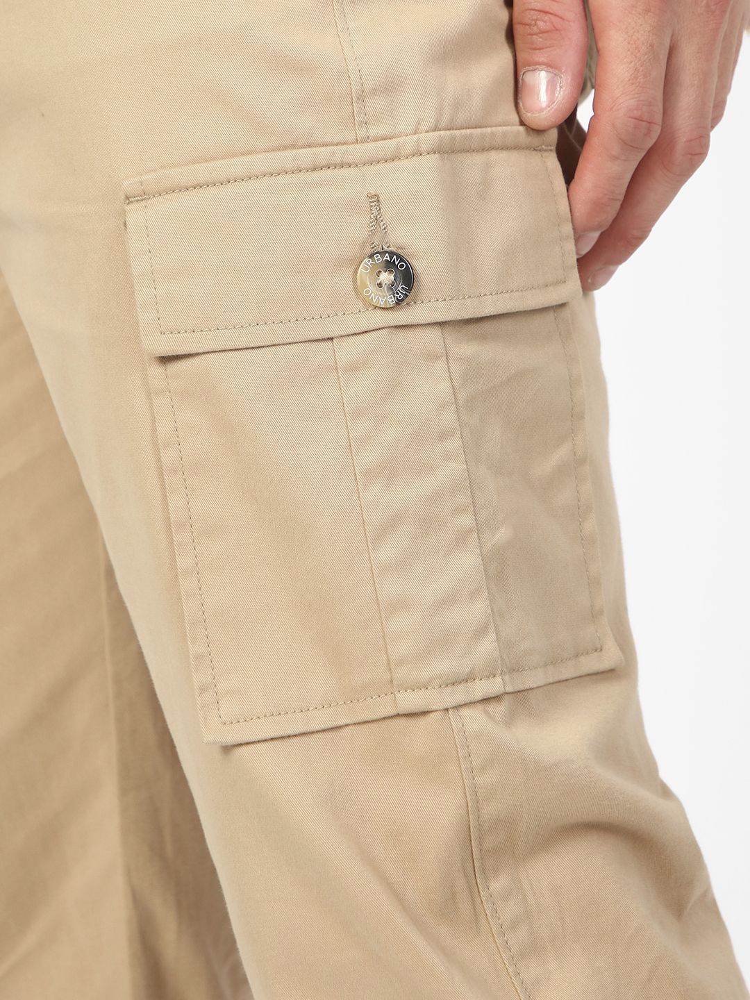 Urbano Fashion Men Mid-Rise Regular Fit Stretchable Cargo Trousers