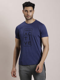 Turtle Men Typography Printed Round Neck Slim Fit T-shirt