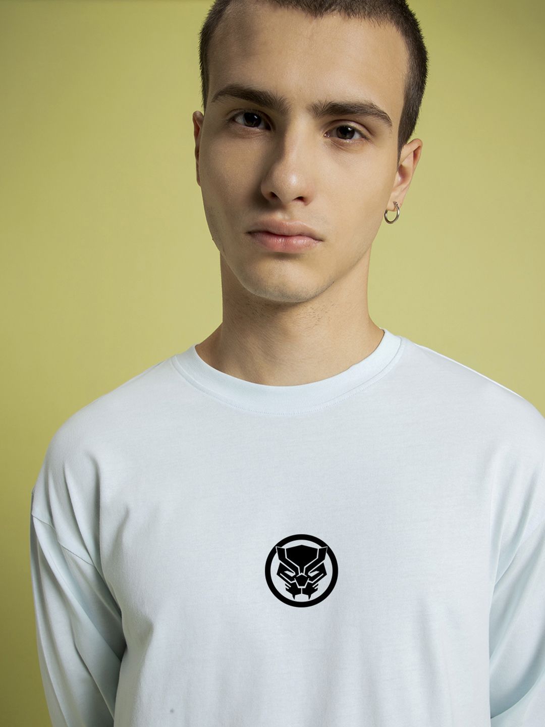 Bewakoof Men Graphic Printed Round Neck Pure Cotton Oversized T-Shirt