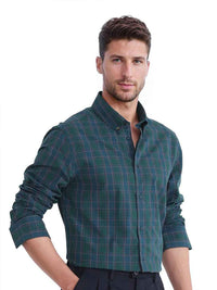 RARE RABBIT Men Comfort Button-Down Collar Checked Cotton Casual Shirt