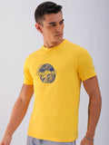 The Indian Garage Co Men Graphic Printed Round Neck Cotton Slim Fit T-shirt